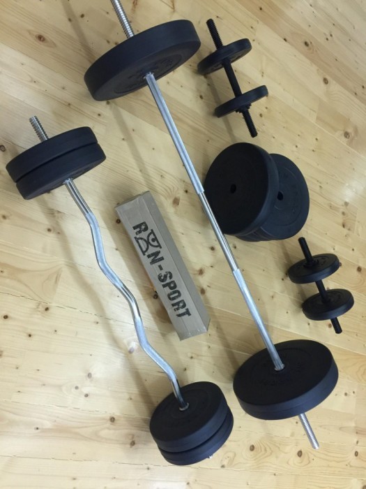 Дві штанги 67 кг із гантелями RN-Sport, укр, укр