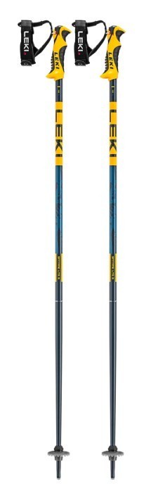 Палки для горных лыж для подростков Leki SPITFIRE LITE S 100см Denim blue/aegean blue/mustard yellow (65065401-WRH)