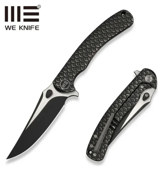 Нож складной туристический Weknife Dracarys, (9.1 см) Böhler M390/титан 6AL4V черный