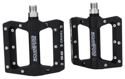 Педали Нейлон 106*97мм ScudGood MTB черный пром. подшипник с металл. шипами AM (брендированная упаковка)