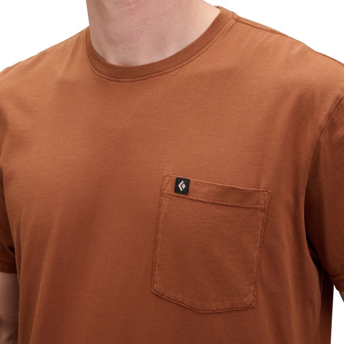 Мужская футболка Black Diamond M Diamond Patch SS Pocket Tee, Clay, L