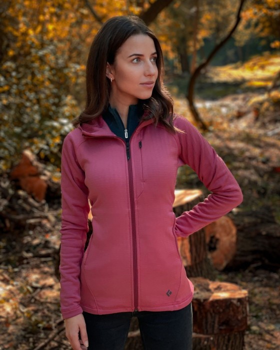 Жіноча флісова кофта з рукавом реглан Black Diamond Factor Hoody, Wild Rose