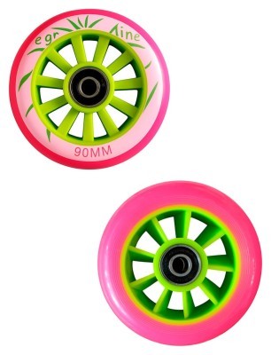 Колеса для роликів з підшипниками 90 мм, рожеві (набір 4 шт.) (розовий)