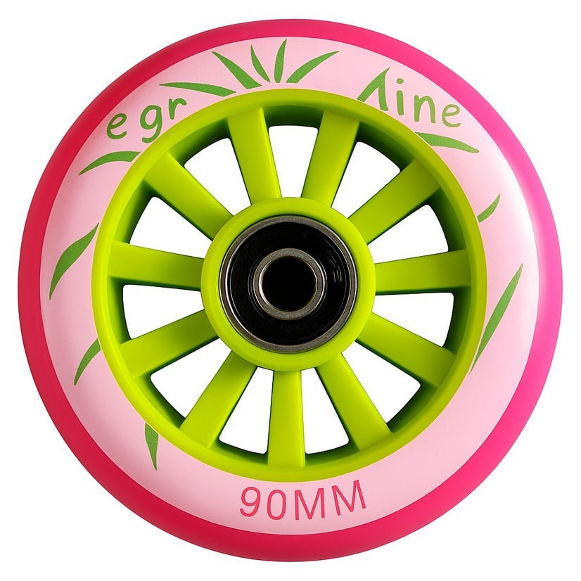 Колеса для роликів з підшипниками 90 мм, рожеві (набір 4 шт.) (розовий)
