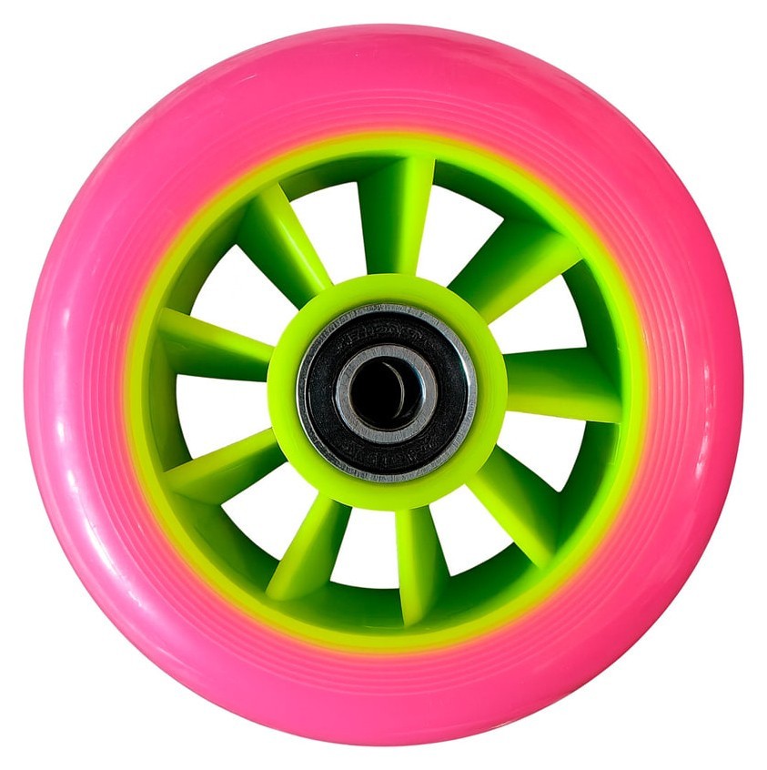 Колеса для роликів з підшипниками 90 мм, рожеві (набір 4 шт.) (розовий)