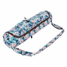 Сумка для йога килимка Zelart Yoga bag KINDFOLK FI-8362-2 (17 х 72см), рожево-блакитна