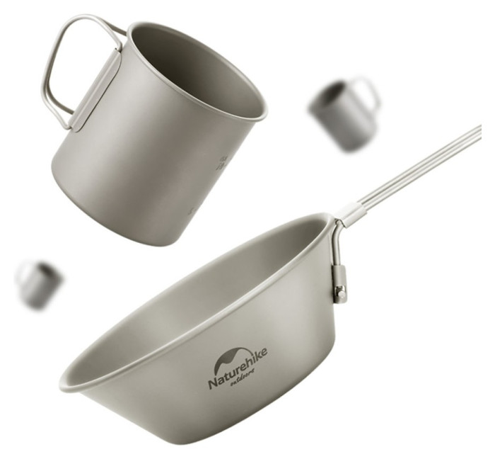 Титанова миска Naturehike NH20CJ004, 300 мл, титан