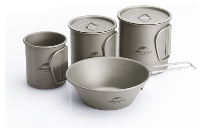 Титанова миска Naturehike NH20CJ004, 300 мл, титан