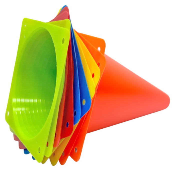 Конуси спортивні EasyFit 17 см (набір з 10 штук) різнокольорові