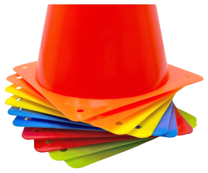 Конуси спортивні EasyFit 17 см (набір з 10 штук) різнокольорові