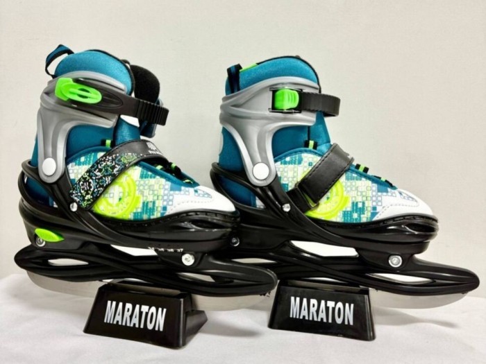 Ролики Maraton 2in1 Pro Atletico зелено-голубі (34-37), укр, укр