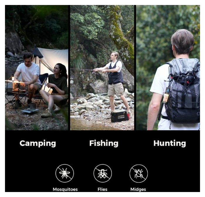 Фумігатор-ліхтар кемпінговий Flextail Tiny Repel S, бежевий