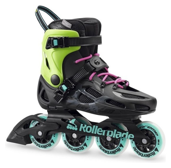 Роликові коньки для дорослих Rollerblade MAXXUM CLASSIC 44 (10.5US) 285мм Black/acid green (07849400 9C5) O, укр