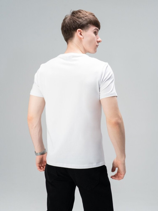 Футболка Slavni чоловіча повсякденна біла, Футболка Slavni Unity чоловіча бавовняна біла, укр, укр