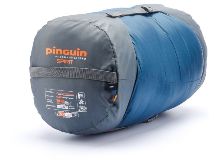 Спальный мешок Pinguin Spirit (-5/-12°C), 195 см - Left Zip, Blue (PNG 232356) 2020