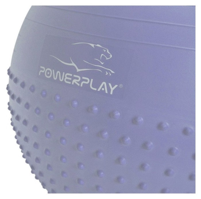 М'яч для фітнесу (фітбол) напівмассажний PowerPlay 4003 Ø75 cm Gymball Sky Blue + помпа