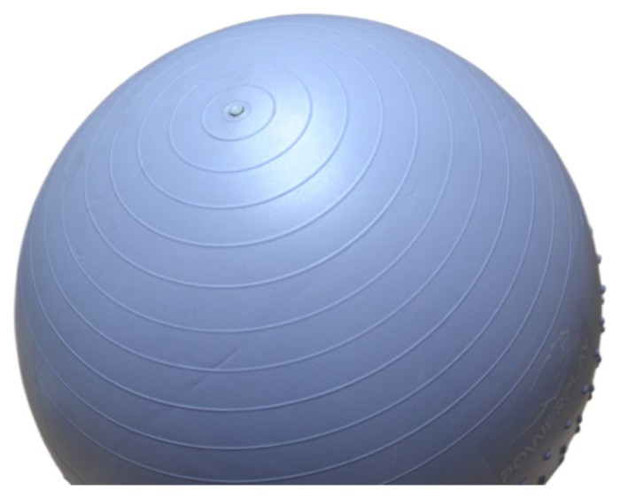 М'яч для фітнесу (фітбол) напівмассажний PowerPlay 4003 Ø75 cm Gymball Sky Blue + помпа