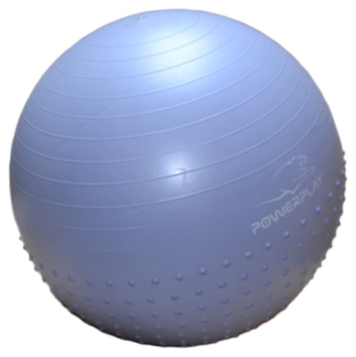 М'яч для фітнесу (фітбол) напівмассажний PowerPlay 4003 Ø75 cm Gymball Sky Blue + помпа