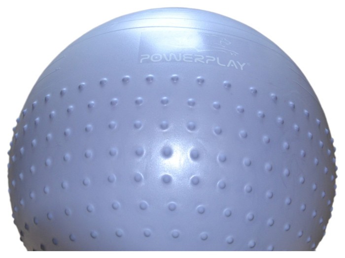 М'яч для фітнесу (фітбол) напівмассажний PowerPlay 4003 Ø75 cm Gymball Sky Blue + помпа