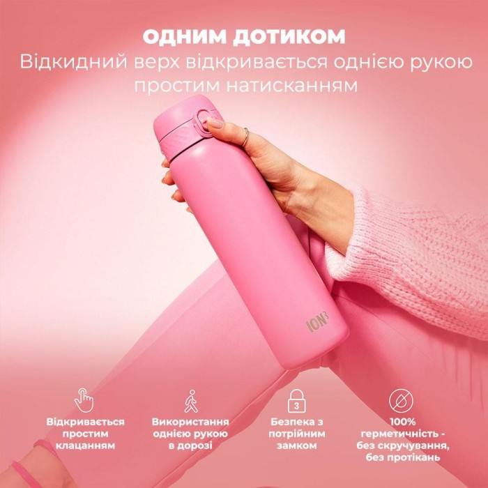 Картофель для воды металлический вакуумный ION8 920 мл. Vacuum Insulated, Rose Bloom