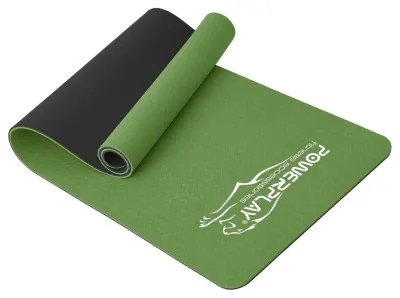 Коврик для йоги та фітнесу PowerPlay 4150 TPE Premium Performance Mat Зелений (183x61x0.6 см.)