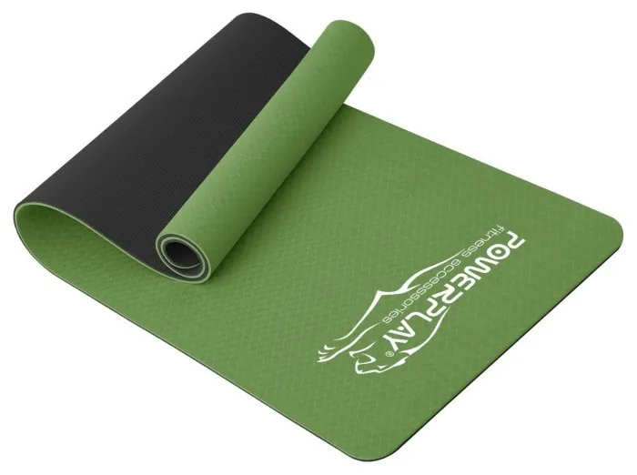 Коврик для йоги та фітнесу PowerPlay 4150 TPE Premium Performance Mat Зелений (183x61x0.6 см.)