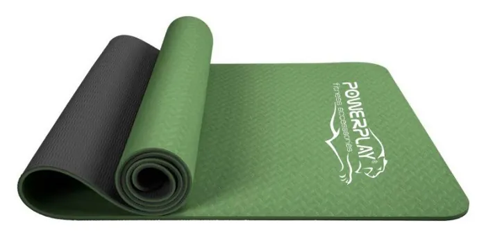 Коврик для йоги та фітнесу PowerPlay 4150 TPE Premium Performance Mat Зелений (183x61x0.6 см.)