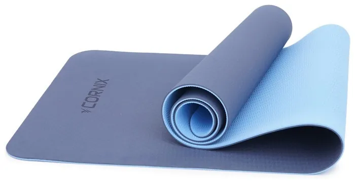 Коврики спортивные Cornix TPE 183 x 61 x 0.6 см для йоги и фитнеса XR-0003 Blue/Sky Blue