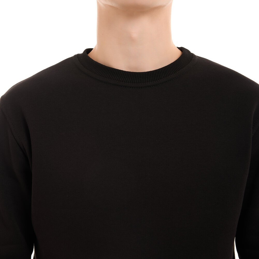 Світшот чоловічий однотонний чорний Pobedov 007 ЗИМА