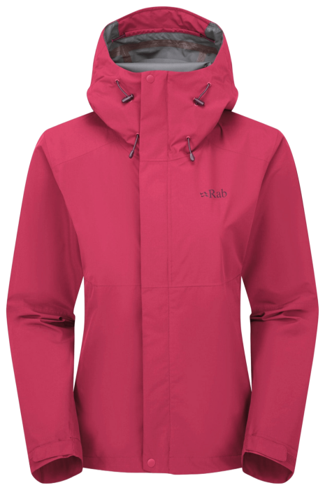Мембранна куртка жіноча Rab Downpour Jacket Wmns, Watermelon, 8