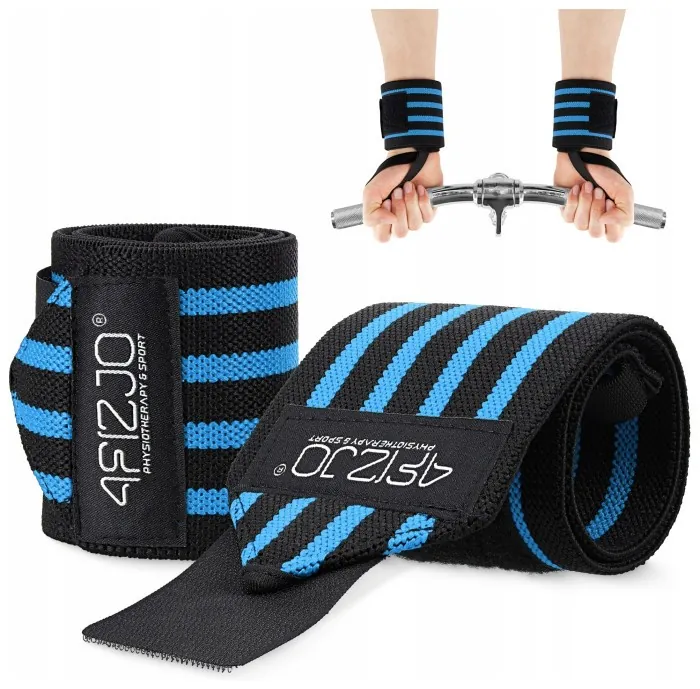 Бинты для запястий (кистовые бинты) 4FIZJO Wrist Wraps Black/Blue (P-5907739317445)