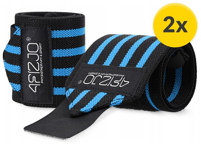 Бинты для запястий (кистовые бинты) 4FIZJO Wrist Wraps Black/Blue (P-5907739317445)