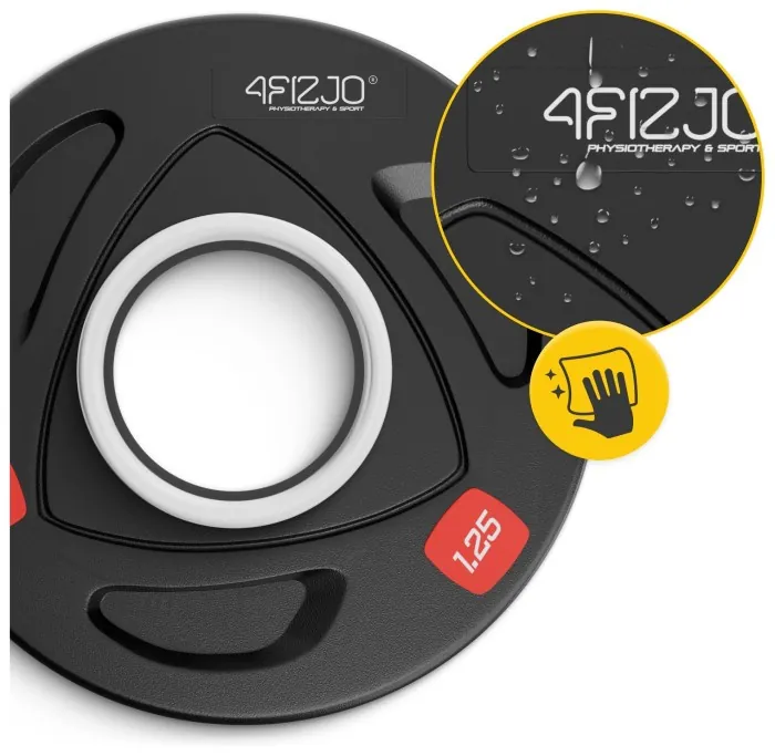 Диск олімпійський 4FIZJO 2 x 1.25 кг 51 мм металевий, прогумований Black (P-5905973401258)