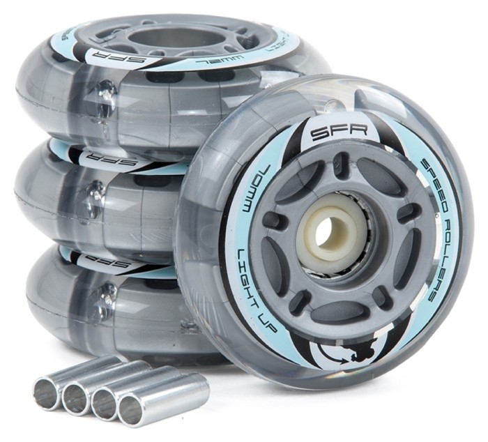 Колеса SFR Light Up Inline Wheels 72/82A grey