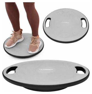 Балансировочная платформа Cornix круглая, пластиковая XR-0443 Grey/Black