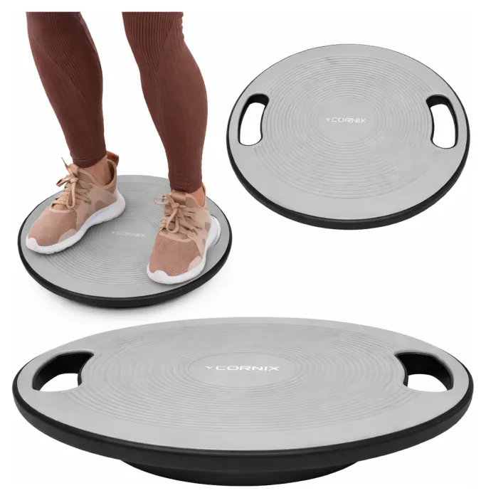 Балансировочная платформа Cornix круглая, пластиковая XR-0443 Grey/Black