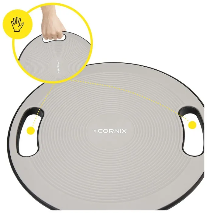 Балансировочная платформа Cornix круглая, пластиковая XR-0443 Grey/Black