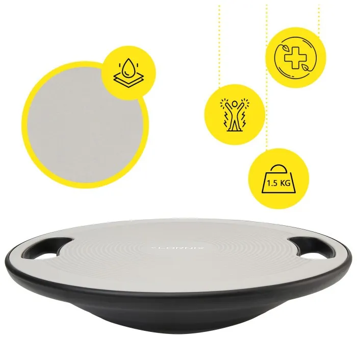 Балансировочная платформа Cornix круглая, пластиковая XR-0443 Grey/Black