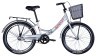 Велосипед ST 24" Formula SMART тормозная рама- " с багажником задн. St с корзиной Pl с крылом St 2024 (серебристый)