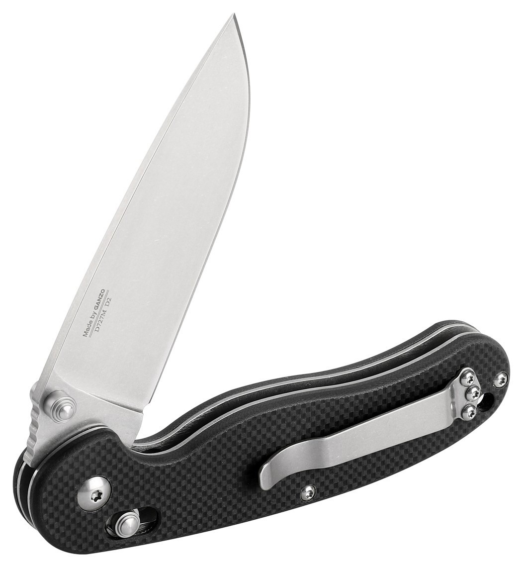 Нож складной Ganzo D727M-BK черный (D2 сталь)