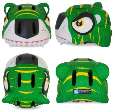Шолом велосипедний Crazy Safety Зелений тигр