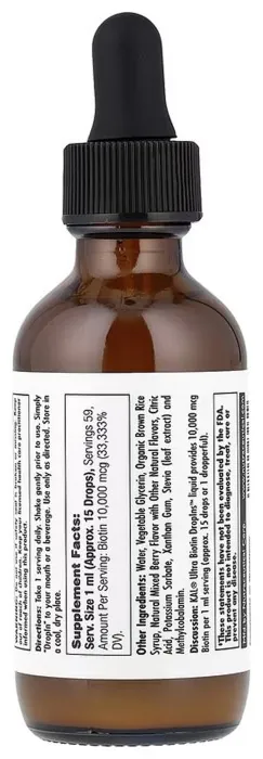 Ultra Biotin 10000mcg - 59 ml Mixed Berry