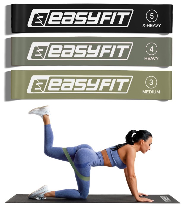 Резинки для фитнеса EasyFit MonoBand набор 3 шт