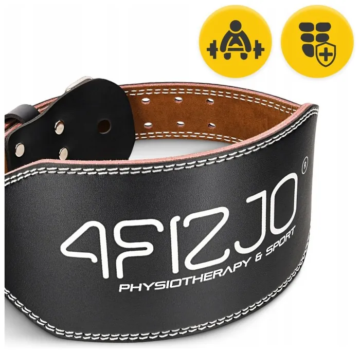 Пояс для тяжелой атлетики 4FIZJO кожаный Size L Black (P-5905973404310)