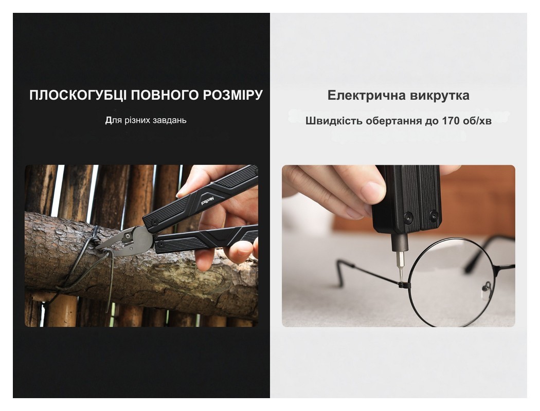 Мультитул с электрической отверткой NexTool Gemini