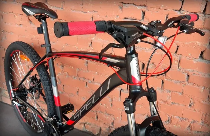 Велосипед гірський 29" Spelli SX-4700 Grey/Red (2025)