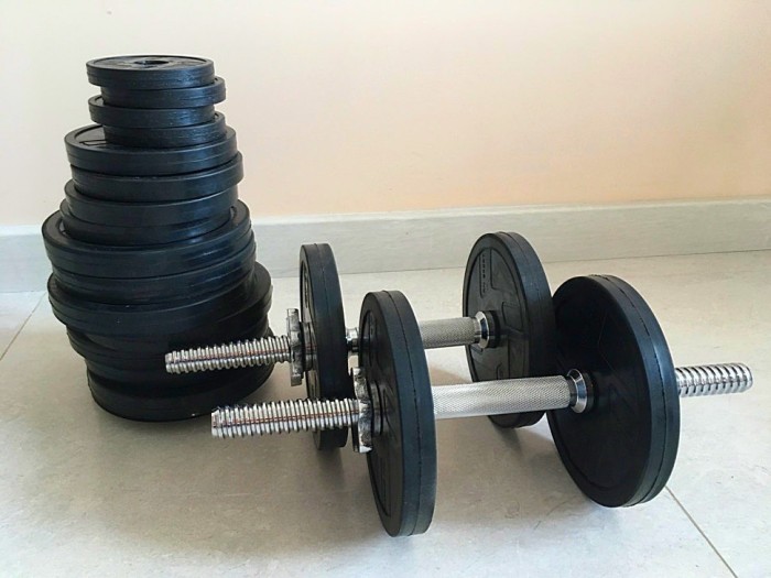 Гантель гумова набірна 11 кг Rn-Sport, укр, укр