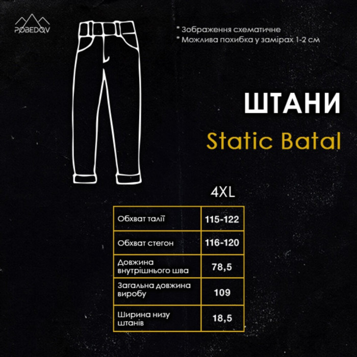 Брюки карго мужские весенние с карманами черные Pobedov Static