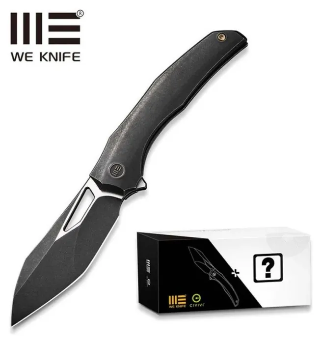 Нож складной туристический WE Knife Ignio Mystery Box, (8.4 см) CPM 20CV/титан 6AL4V черный