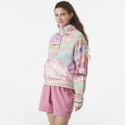 Picture Organic жіноча толстовка Quenda 1/2 Zip Printed W montanea print L